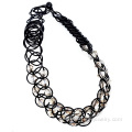 Glass Bead Plastic Weave Stretch Tattoo Choker Necklace